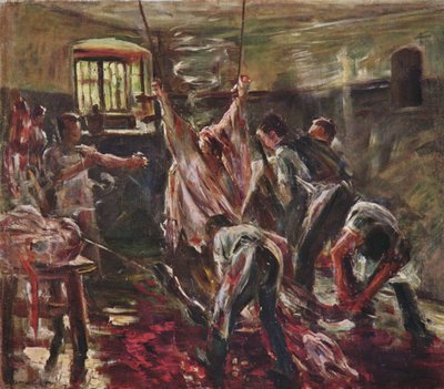 In the Slaughterhouse by Lovis Corinth